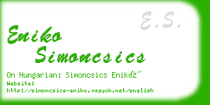 eniko simoncsics business card